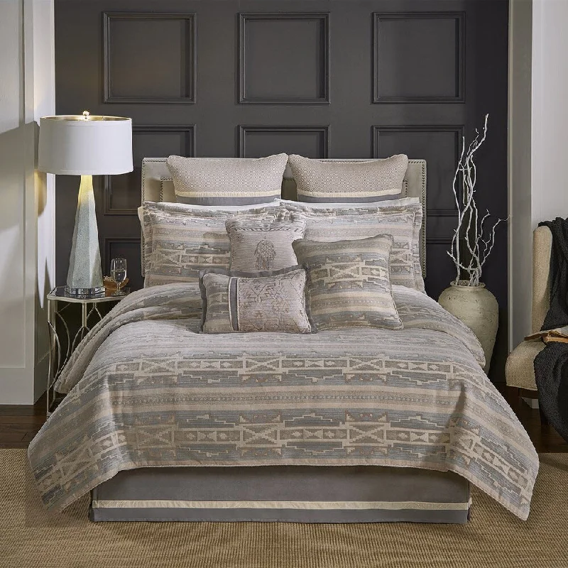 Queen - size comforters for standard queen - sized mattressesCroscill Ansonia Chenille Jacquard Wopven Southwest 4 Piece Comforter Set Queen - size comforters for standard queen - sized mattressesCroscill Ansonia Chenille Jacquard Wopven Southwest 4 Piece Comforter Set