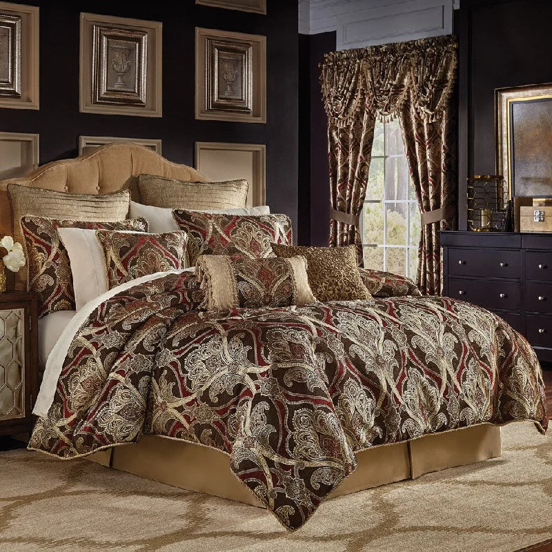 King - size comforters to fit large king - sized beds perfectlyCroscill Bradney Chenille Jacquard Woven Damask 4 Piece Comforter Set King - size comforters to fit large king - sized beds perfectlyCroscill Bradney Chenille Jacquard Woven Damask 4 Piece Comforter Set