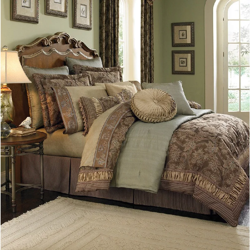 Down - filled comforters for supreme warmth and lightnessCroscill Marcella 4-piece Paisley Comforter Set - Taupe Down - filled comforters for supreme warmth and lightnessCroscill Marcella 4-piece Paisley Comforter Set - Taupe