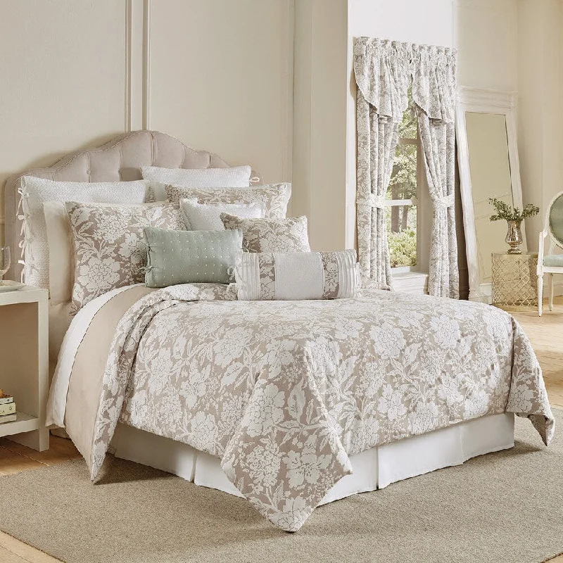 Silk - filled comforters for a luxurious and smooth touchCroscill Nellie Floral Woven Jacquard 4 Piece Comforter Set Silk - filled comforters for a luxurious and smooth touchCroscill Nellie Floral Woven Jacquard 4 Piece Comforter Set