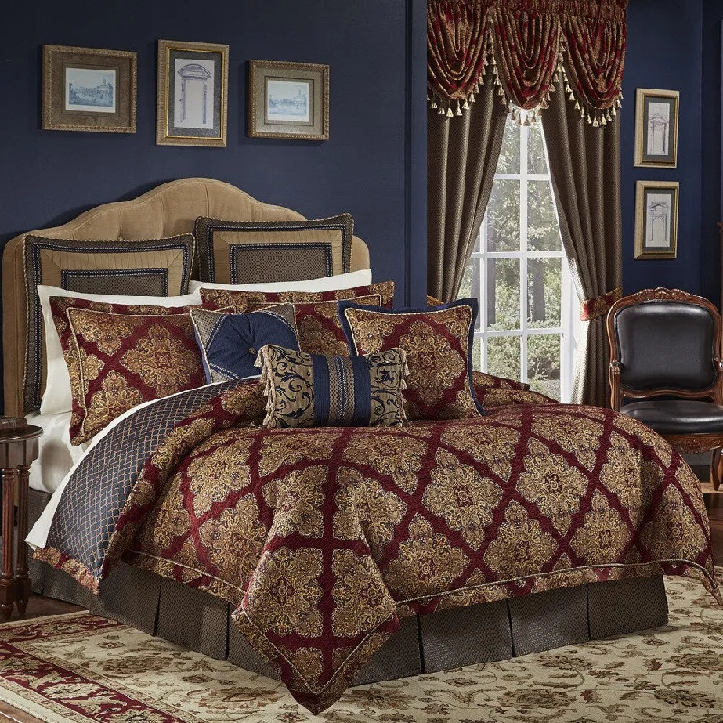 Full - size comforters suitable for full - sized beds in guest rooms or small bedroomsCroscill Sebastian Chenille Jacquard Woven Medallion 4 Piece Comforter Set Full - size comforters suitable for full - sized beds in guest rooms or small bedroomsCroscill Sebastian Chenille Jacquard Woven Medallion 4 Piece Comforter Set