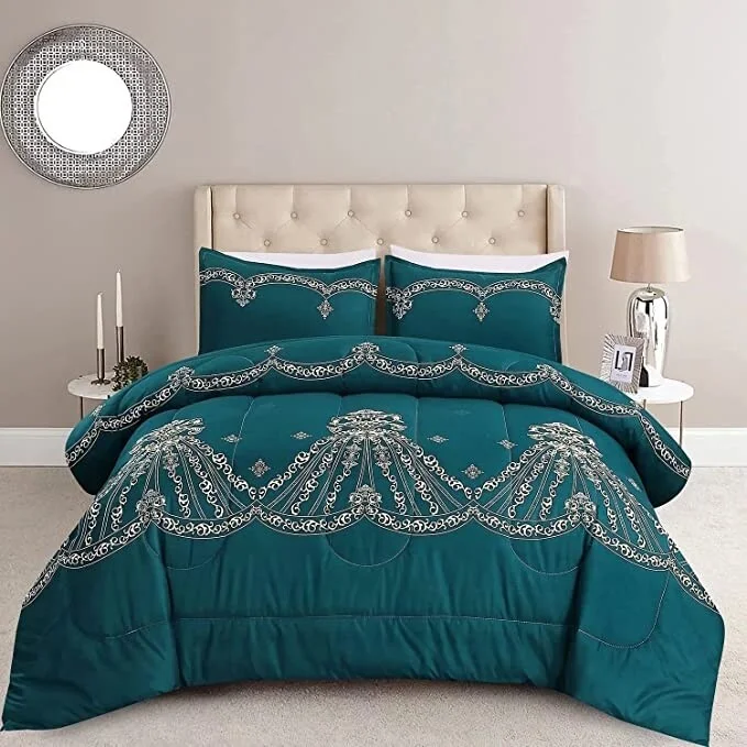 Microfiber - filled comforters that are lightweight and easy to care forDCP Bedding Comforter Set,Blue with Luxury Printing Microfiber - filled comforters that are lightweight and easy to care forDCP Bedding Comforter Set,Blue with Luxury Printing