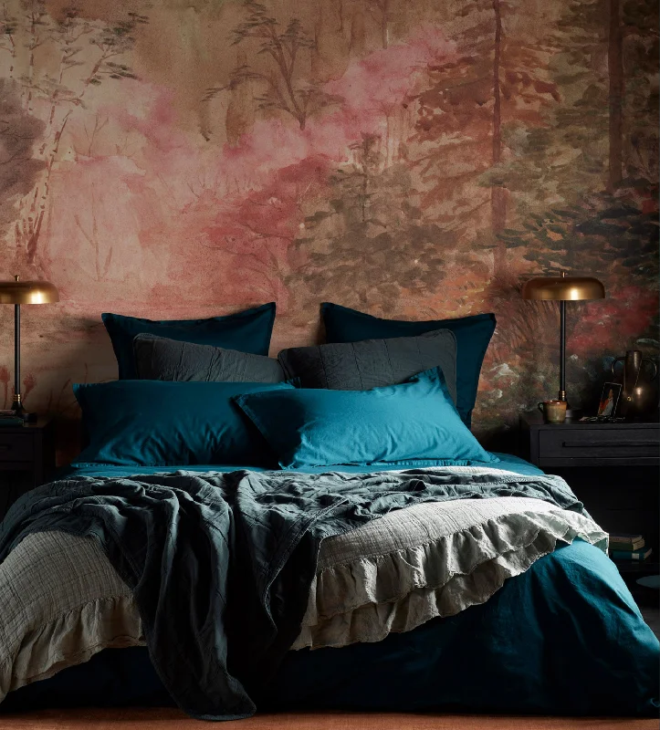 Discounted duvet covers during holiday sales like Christmas, Black Friday, and Cyber MondayDeep Teal Super Soft 100% Cotton Duvet Cover