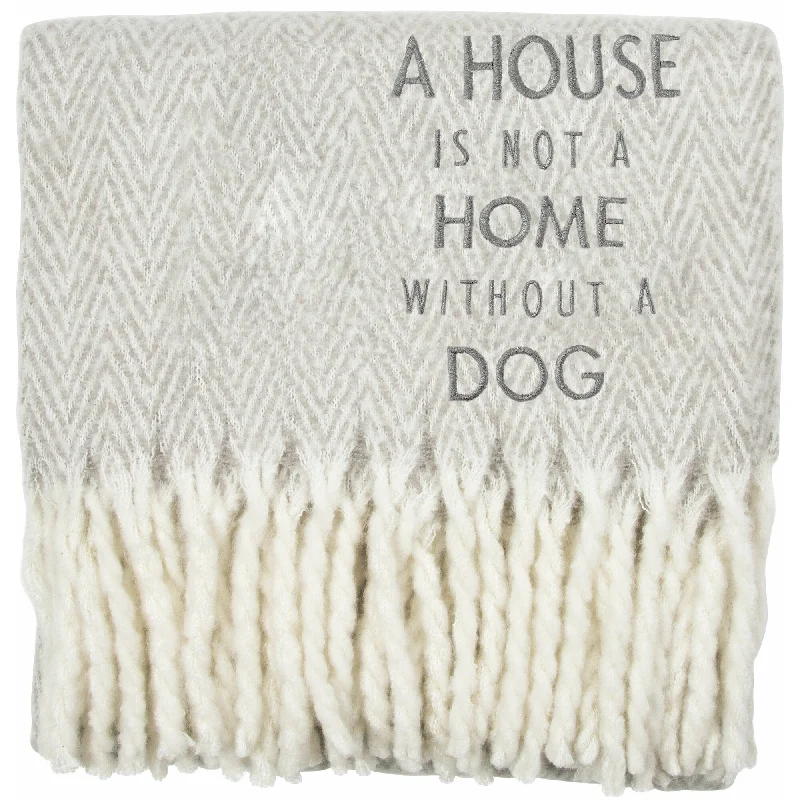 Alpaca wool blankets for a hypoallergenic and warm optionDog 50" x 60" Herringbone Blanket