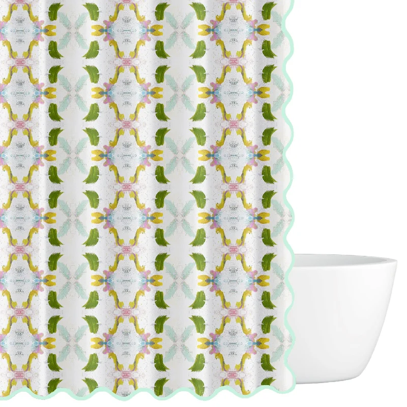 Children's - room duvet covers with fun and colorful designsDogwood Scalloped Shower Curtain