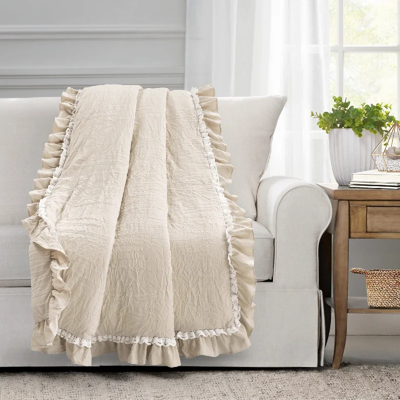 Cashmere blankets for ultimate softness and luxuryElla Ruffle Lace Throw