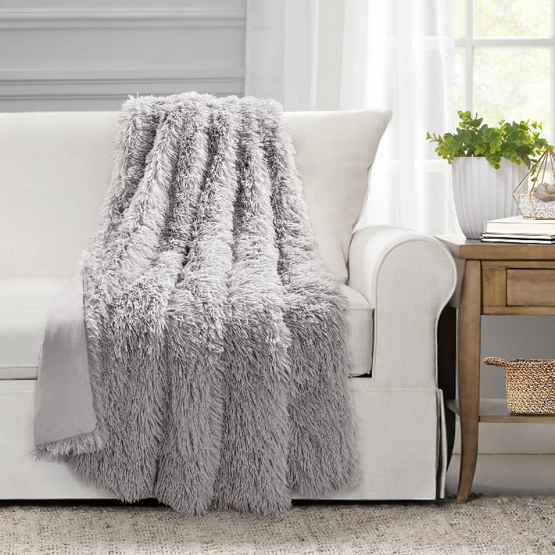 Chenille blankets with a thick and fuzzy textureEmma Faux Fur Throw