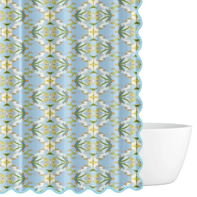 High - end luxury duvet covers for a top - tier sleep experienceEnglish Garden Blue Shower Curtain