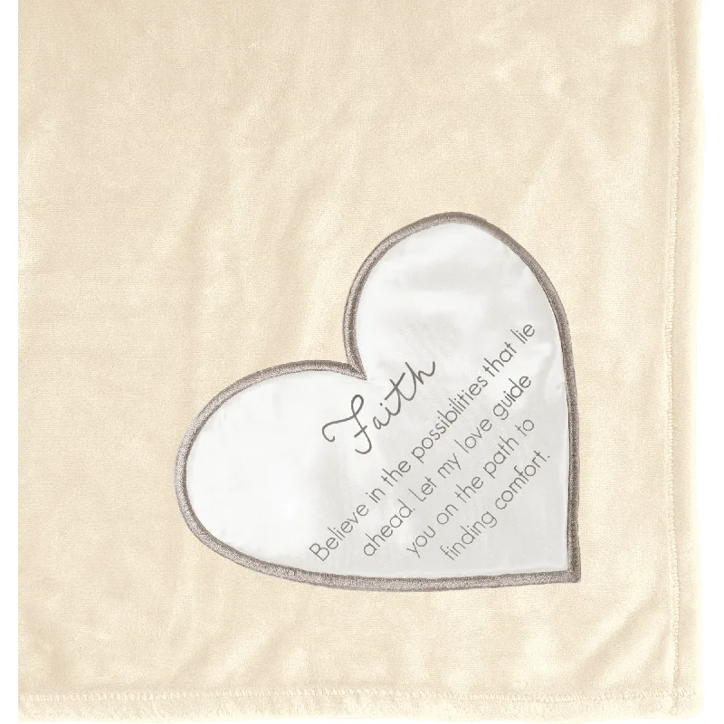 Wool blankets with natural warmth and insulationFaith 50" x 60" Royal Plush Blanket