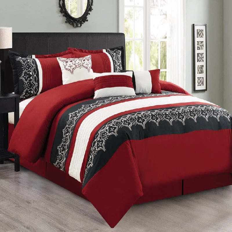 Queen - size comforters for standard queen - sized mattressesFashion Street Persia 7-piece Embroidered Comforter Set Queen - size comforters for standard queen - sized mattressesFashion Street Persia 7-piece Embroidered Comforter Set
