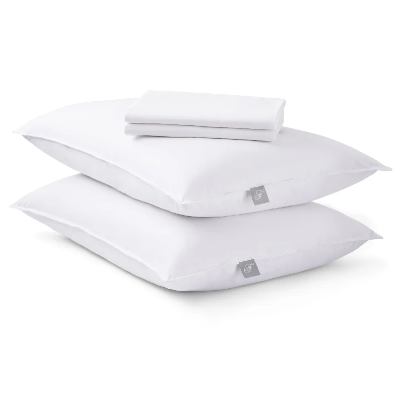 Duvet covers that work well with memory - foam mattresses for added comfortFeather Pillow Bundle