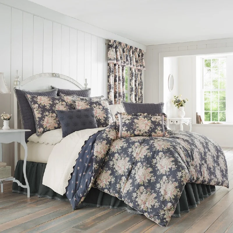 King - size comforters to fit large king - sized beds perfectlyFive Queens Court Bailee Floral 100% Cotton 4 Piece Comforter Set King - size comforters to fit large king - sized beds perfectlyFive Queens Court Bailee Floral 100% Cotton 4 Piece Comforter Set