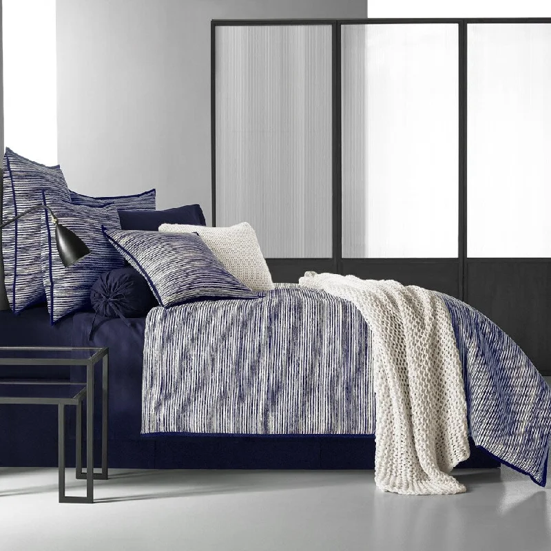 Wool - filled comforters with natural moisture - wicking and temperature - regulating featuresFive Queens Court Felix Indigo 4 Piece Comforter Set Wool - filled comforters with natural moisture - wicking and temperature - regulating featuresFive Queens Court Felix Indigo 4 Piece Comforter Set