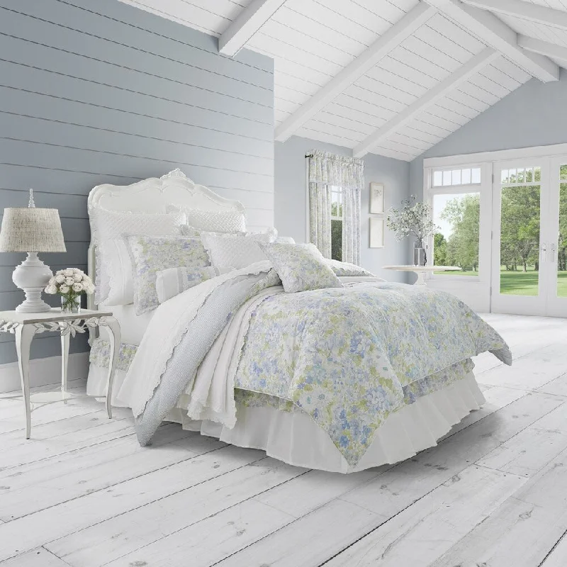 Down - filled comforters for supreme warmth and lightnessFive Queens Court Flora Floral 100% Cotton 4 Piece Comforter Set Down - filled comforters for supreme warmth and lightnessFive Queens Court Flora Floral 100% Cotton 4 Piece Comforter Set
