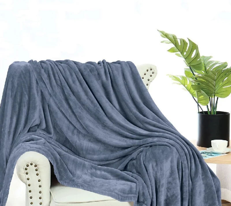 Cashmere blankets for ultimate softness and luxuryFurr Fleece - Double Bed Thermal AC Blanket (Grey)