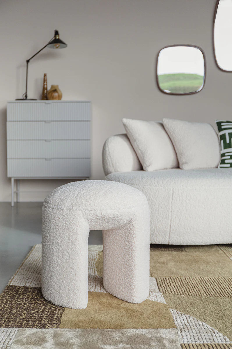 Chenille blankets with a thick and fuzzy textureFoxford Cloud Bouclé Stool