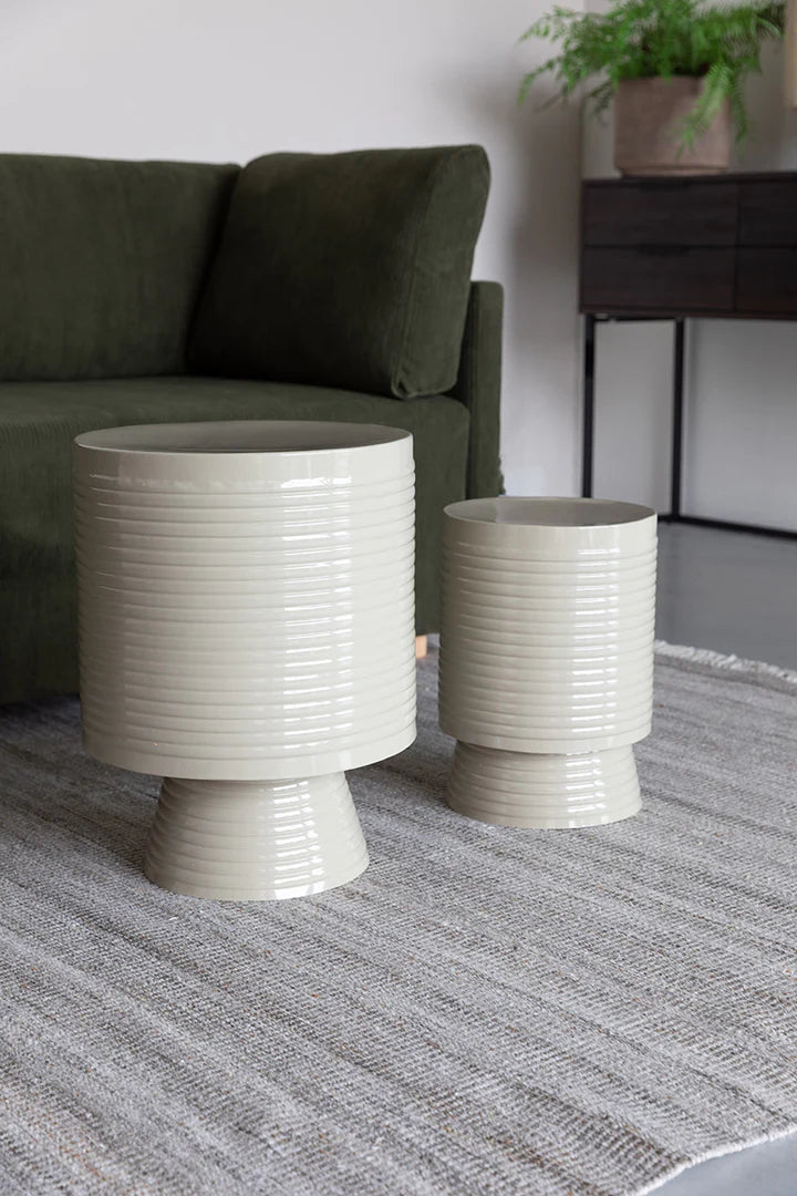 Mohair blankets with a unique sheen and softnessFoxford Large Ferrous Side Table - Ivory