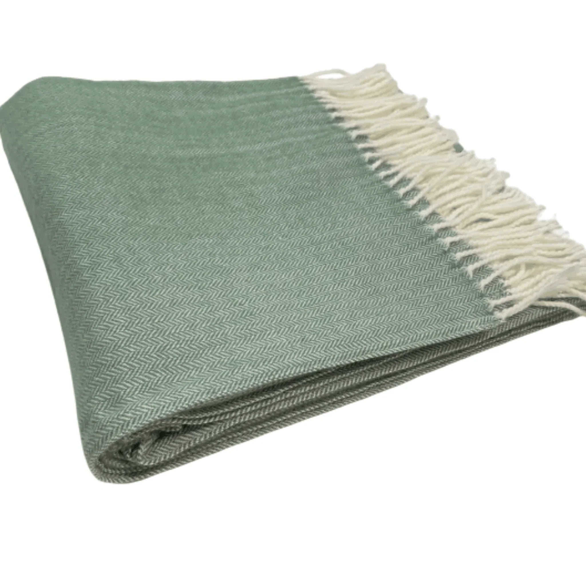 Rayon from bamboo blankets for a silky and breathable feelFringed Herringbone Throw-Can be Monogrammed