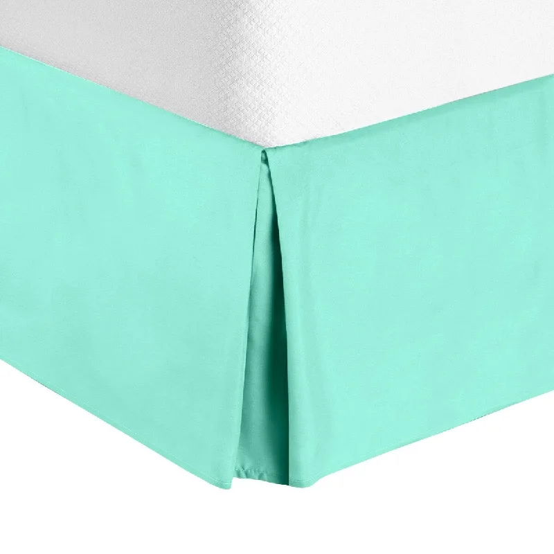 Full XL 14" Drop Premium Pleated Bed Skirt in Mint