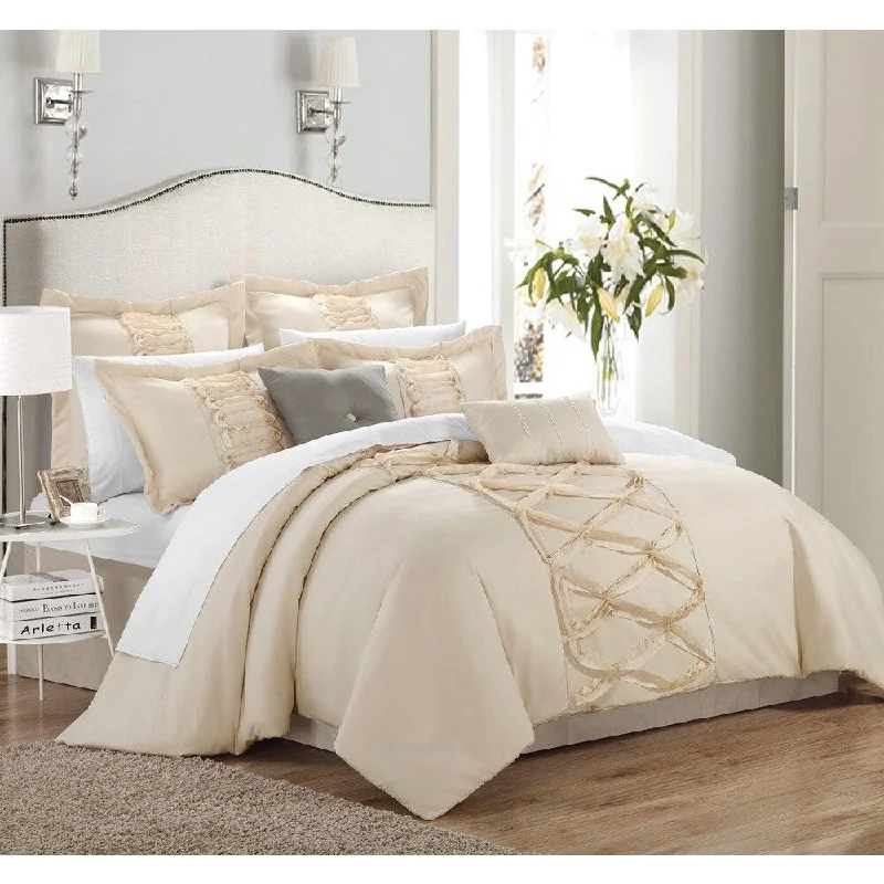 Cotton - filled comforters for a breathable and natural sleep experienceGracewood Hollow Khadra Beige 12-piece Bed-in-a-bag and Sheet Set Cotton - filled comforters for a breathable and natural sleep experienceGracewood Hollow Khadra Beige 12-piece Bed-in-a-bag and Sheet Set