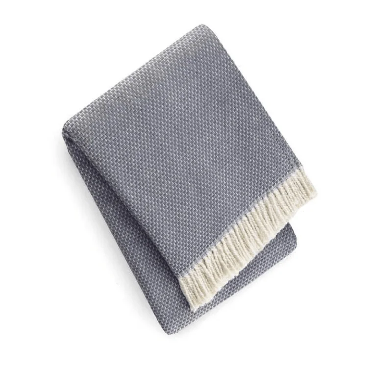 Cotton blankets for breathability and a lightweight feelGrain of Rice Fringed Throw- Can be Monogrammed