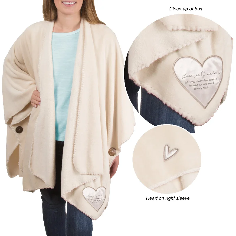 Fleece blankets for a cozy and plush textureGrandmother 50" x 30" Royal Plush Comfort Shawl