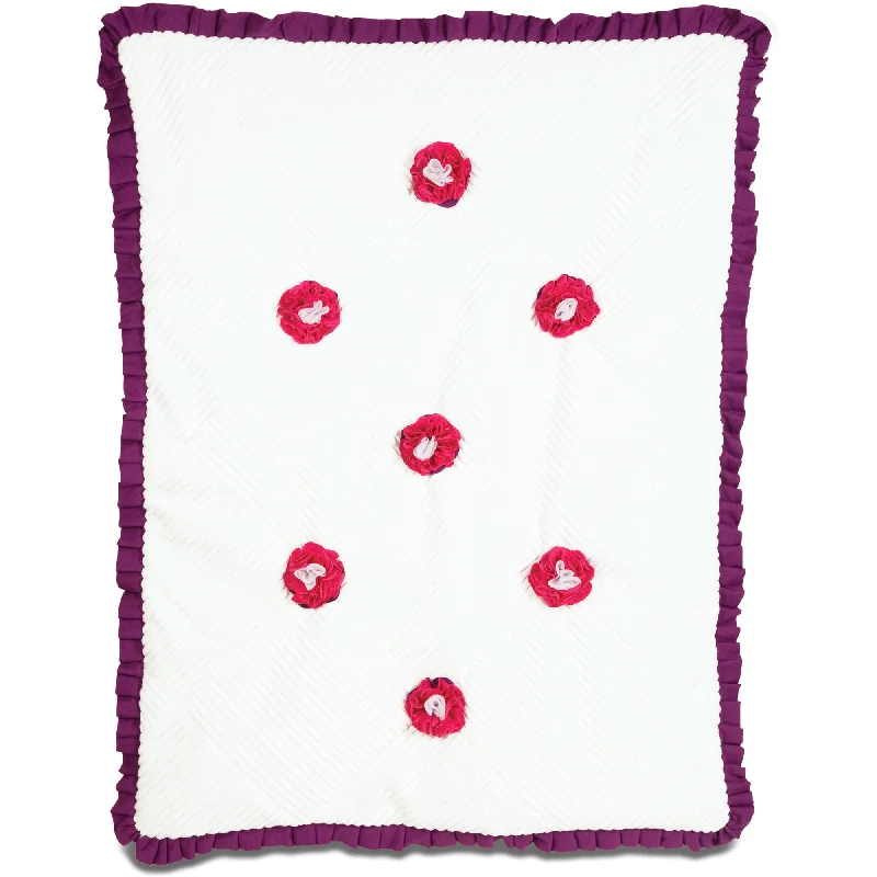 Rayon from bamboo blankets for a silky and breathable feelGrape Jelly 30" x 40" Ribbed Chenille Baby Blanket