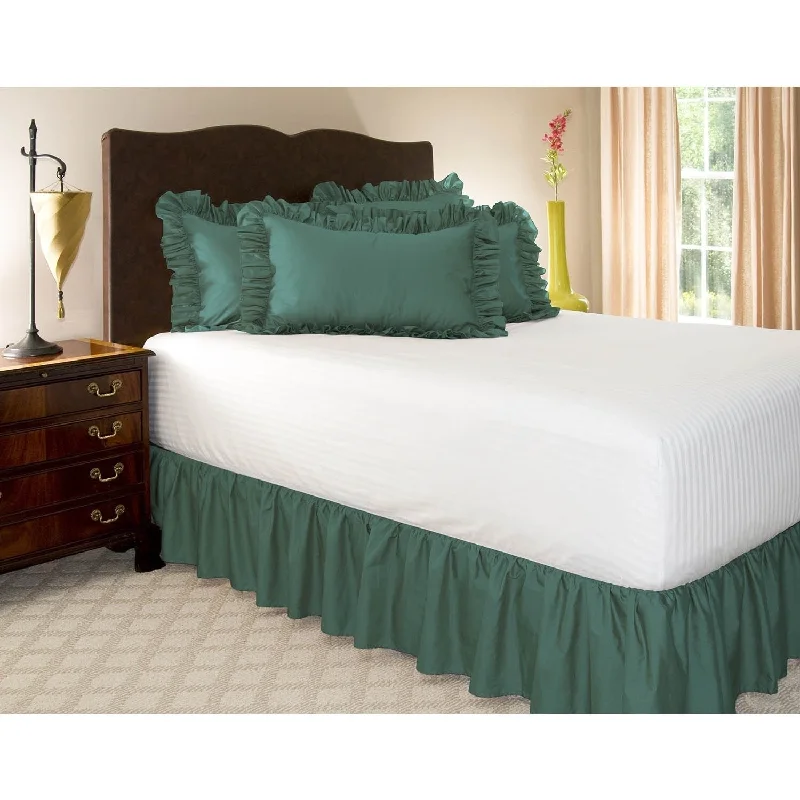 Harmony Lane Full XL Size Ruffled Bed Skirt Dust Ruffle