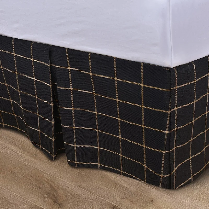 HiEnd Accents Ashbury Windowpane Plaid Tailored Bed Skirt, King, 1PC