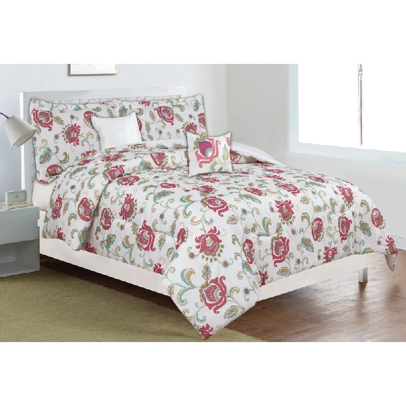 Wool - filled comforters with natural moisture - wicking and temperature - regulating featuresHome Dynamix Classic Trends Collection Roaming Blossom 5-piece Comforter Set Wool - filled comforters with natural moisture - wicking and temperature - regulating featuresHome Dynamix Classic Trends Collection Roaming Blossom 5-piece Comforter Set