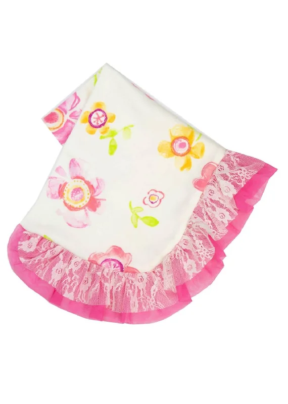 Silk blankets with a smooth and elegant touchHoney Child Receiving Blanket For Baby Girls In Ivory Pink