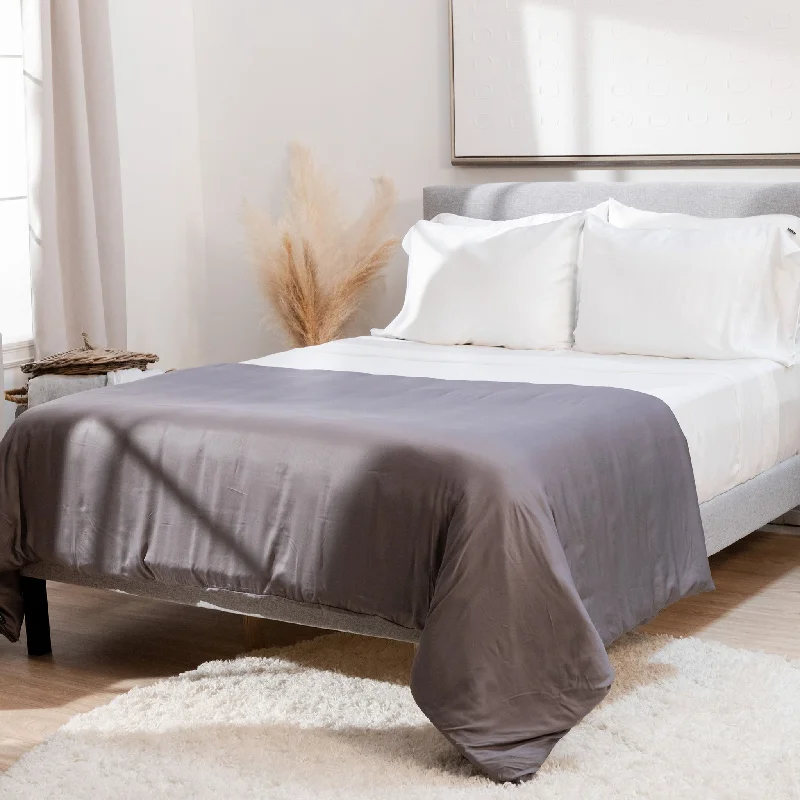 Duvet covers that work well with memory - foam mattresses for added comfortHush Iced Cooling Weighted Blanket with Duvet Cover