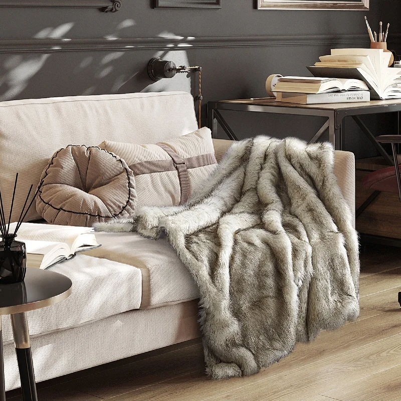 Cotton blankets for breathability and a lightweight feelInspired Home Tzvi Knit Throw