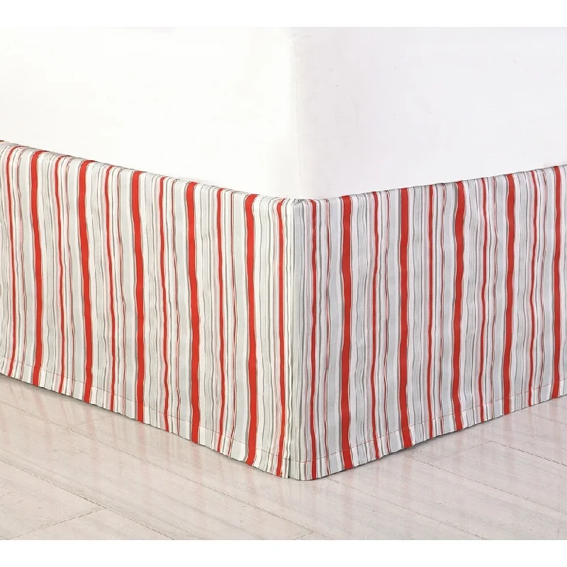 Jacobean Red Bedskirt by Laurel and Mayfair