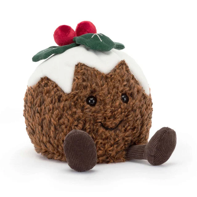 Cotton blankets for breathability and a lightweight feelJellycat Amuseables Christmas Pudding