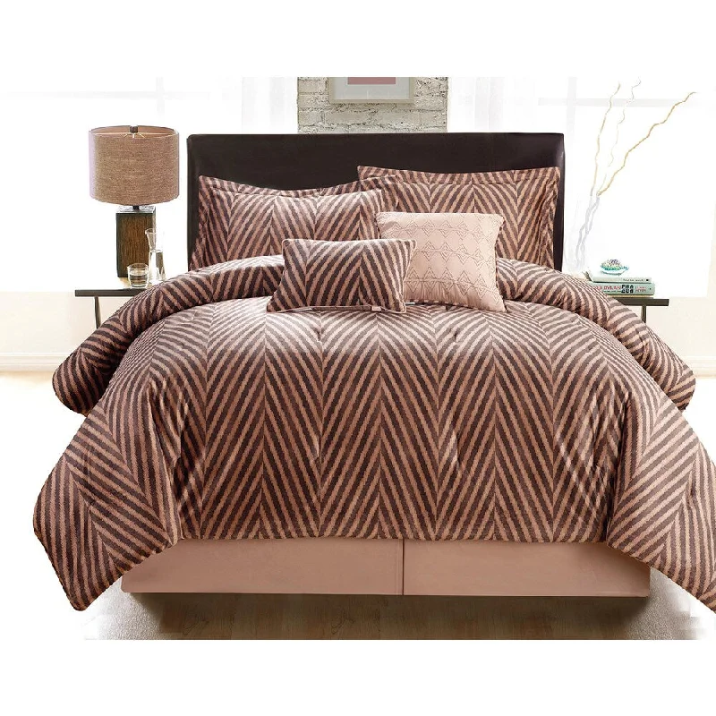 Microfiber - filled comforters that are lightweight and easy to care forJeremy by Artistic Linen Oversized and Overfilled Velvet Plush 6-piece Luxurious Comforter Set Microfiber - filled comforters that are lightweight and easy to care forJeremy by Artistic Linen Oversized and Overfilled Velvet Plush 6-piece Luxurious Comforter Set