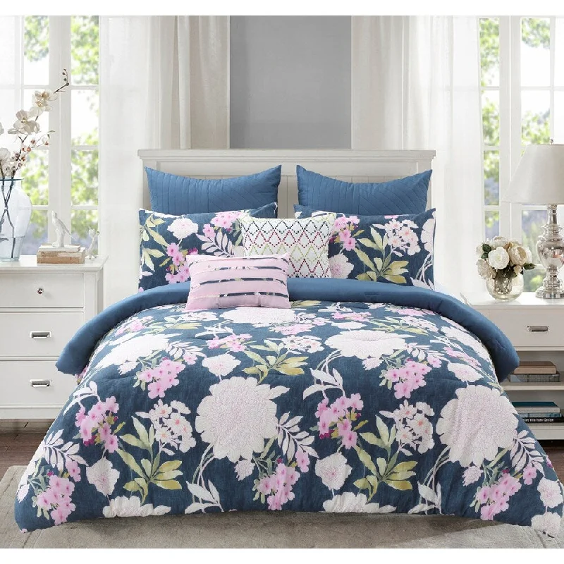 Synthetic - filled comforters like polyester for affordability and hypoallergenic propertiesKai Cotton Comforter Set in Purple Synthetic - filled comforters like polyester for affordability and hypoallergenic propertiesKai Cotton Comforter Set in Purple