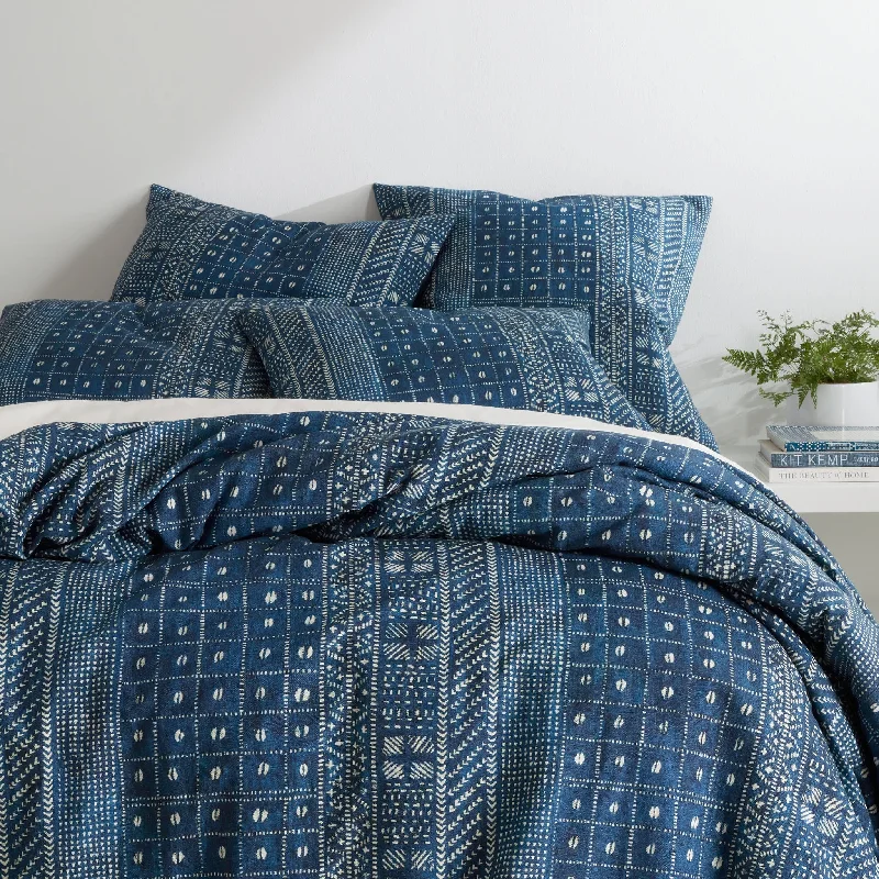 Twin - size duvet covers ideal for single beds in kids' rooms or dormitoriesKodi Batik Indigo Duvet Cover