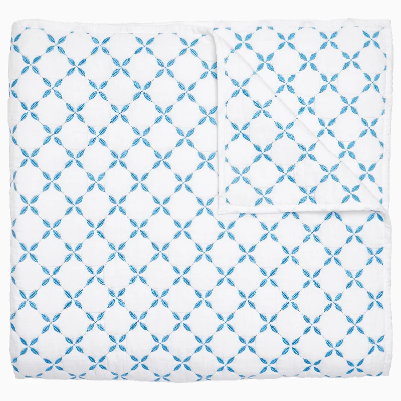 Boho - style duvet covers with vibrant colors and ethnic patternsLayla Azure Quilt