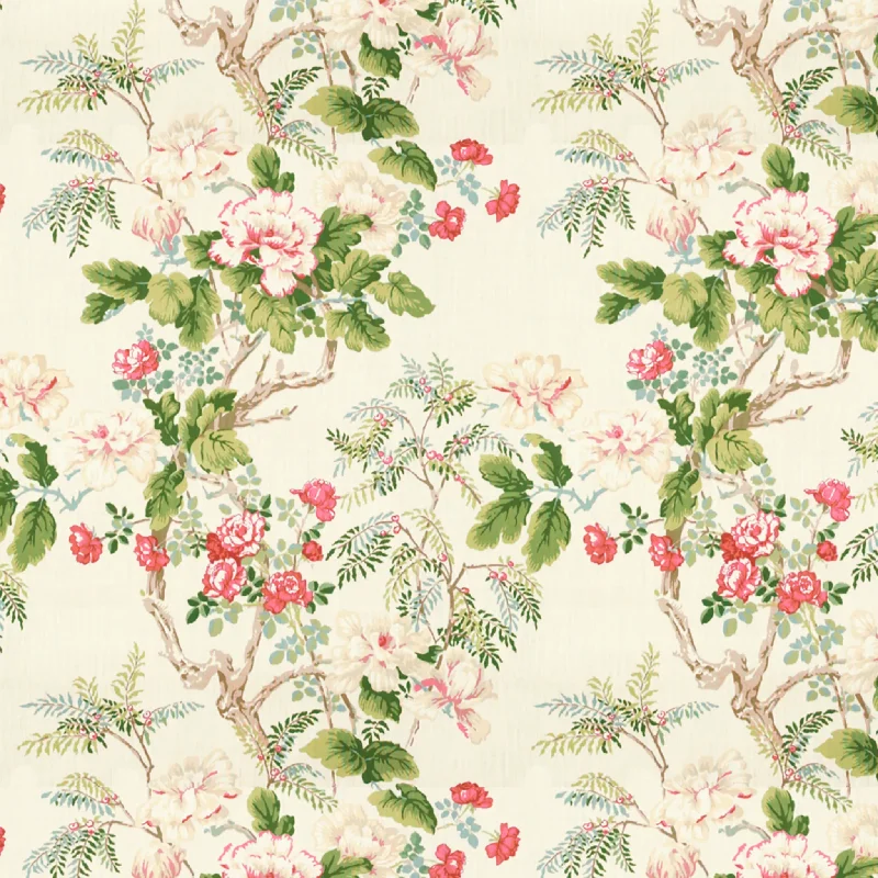 Synthetic fiber blend blankets for a budget - friendly choiceLee Jofa Chinese Peony Print Decorative Fabric