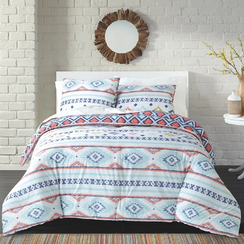 King - size comforters to fit large king - sized beds perfectlyLoft Style Laguna Cotton 3-piece Comforter Set
