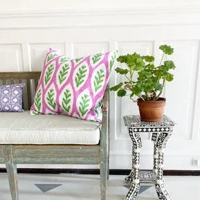 Fleece blankets for a cozy and plush textureLouvre Ikat in Pink Pillow