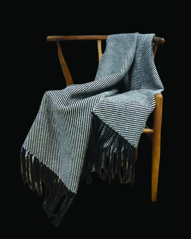 King - size blankets to cover large beds comfortablyMERRIN LUXURY GREY BLACK THROW & BLANKET