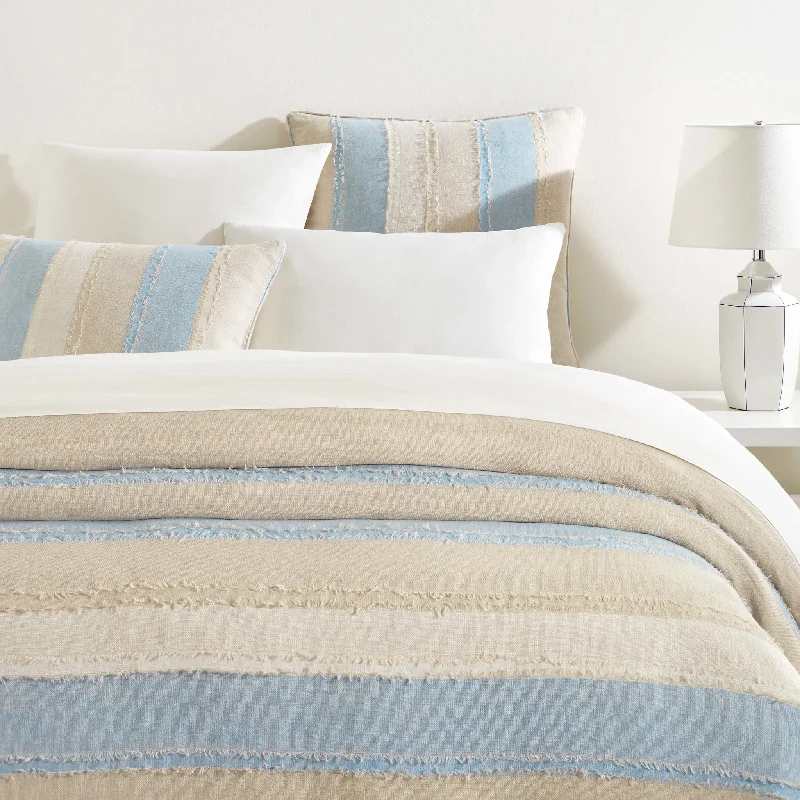 Teen - room duvet covers with trendy and age - appropriate patternsMoon Hills Linen Lapis Duvet Cover