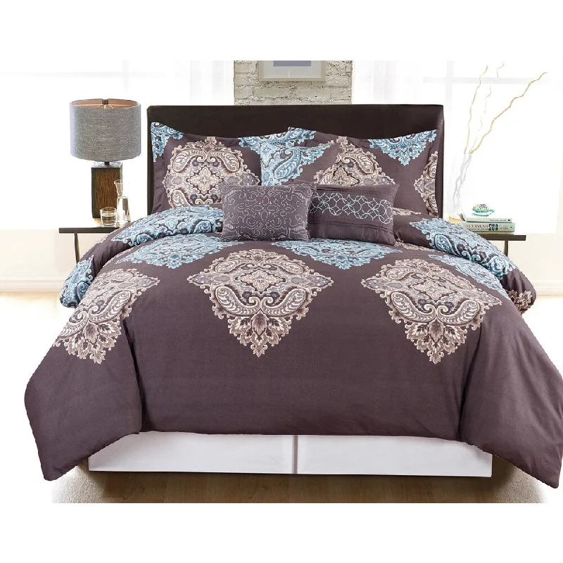 Synthetic - filled comforters like polyester for affordability and hypoallergenic propertiesMusti 6-piece Vibrant Printed Comforter Set Synthetic - filled comforters like polyester for affordability and hypoallergenic propertiesMusti 6-piece Vibrant Printed Comforter Set