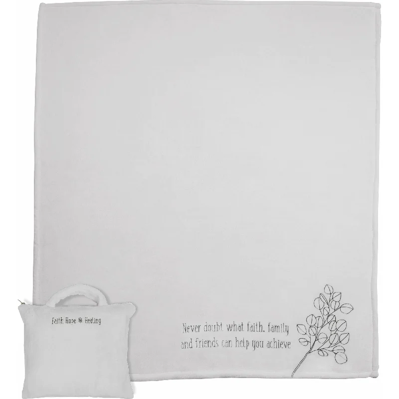 Silk blankets with a smooth and elegant touchNever Doubt 50" x 60" Travel Blanket with Carry Case