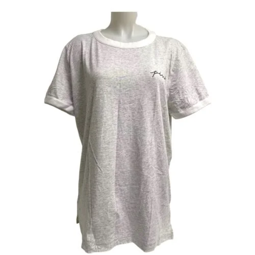 VICTORIA'S SECRET PINK COTTON SHORT SLEEVE CAMPUS RINGER T-SHIRT M