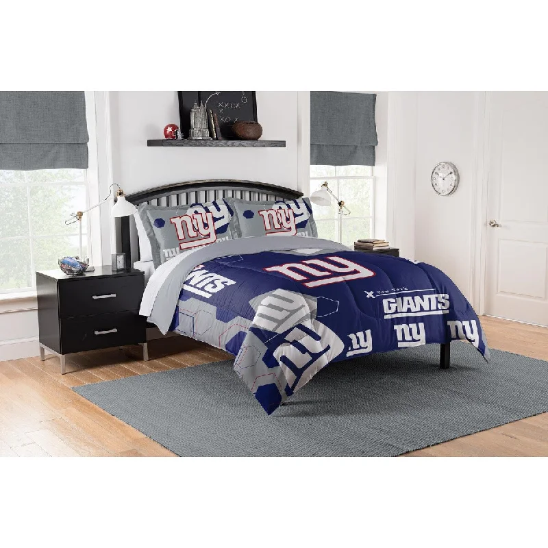 Goose down comforters known for their superior quality and insulationNFL 858 NY Giants Hexagon King Printed Comforter & Shams Set Goose down comforters known for their superior quality and insulationNFL 858 NY Giants Hexagon King Printed Comforter & Shams Set
