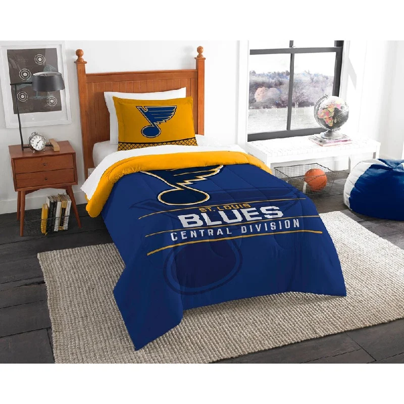 Microfiber - filled comforters that are lightweight and easy to care forNHL St Louis Blues Draft 2-piece Twin Comforter Set Microfiber - filled comforters that are lightweight and easy to care forNHL St Louis Blues Draft 2-piece Twin Comforter Set