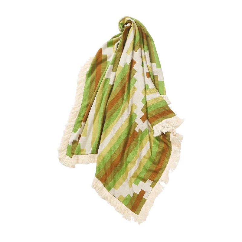 Synthetic fiber blend blankets for a budget - friendly choiceNisha Knit Blanket - Reed